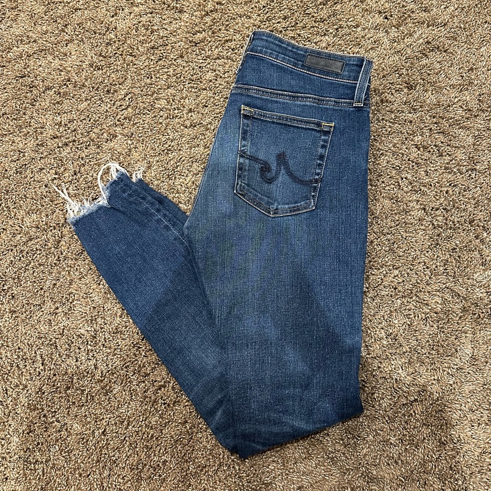 AG skinny high rise jeans.